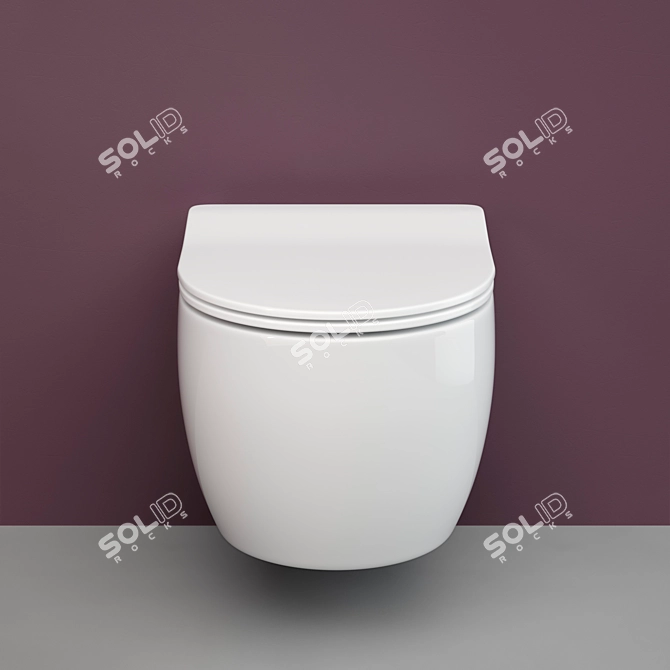 Ceramica Nova Play Wall-Hung Toilet 3D model image 2