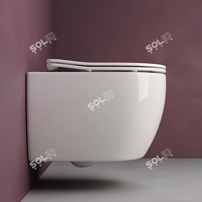 Ceramica Nova Play Wall-Hung Toilet 3D model image 4