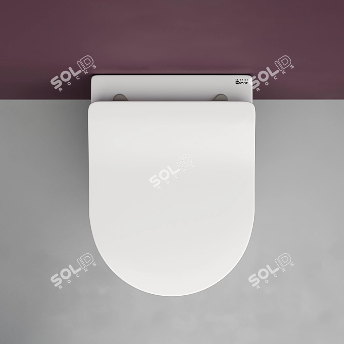 Ceramica Nova Play Wall-Hung Toilet 3D model image 5