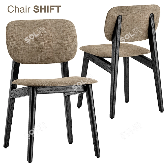 ErgoShift Chair: Adaptive Comfort 3D model image 1