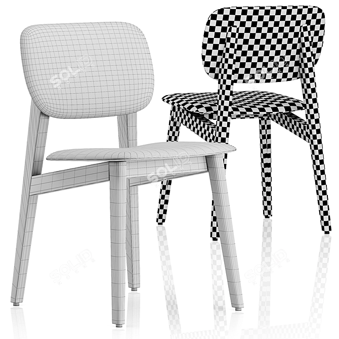 ErgoShift Chair: Adaptive Comfort 3D model image 3