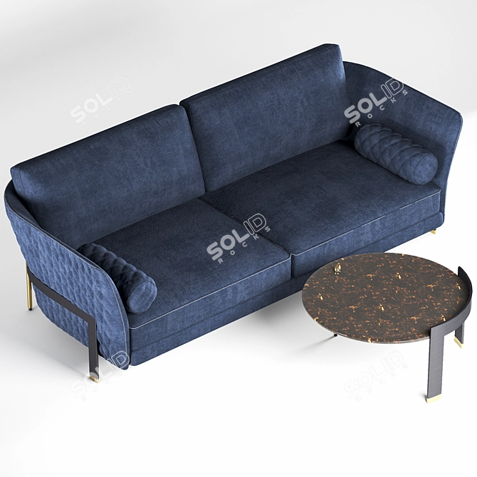 Cosmo Circle Sofa Set: Modern, Stylish, and Versatile 3D model image 2