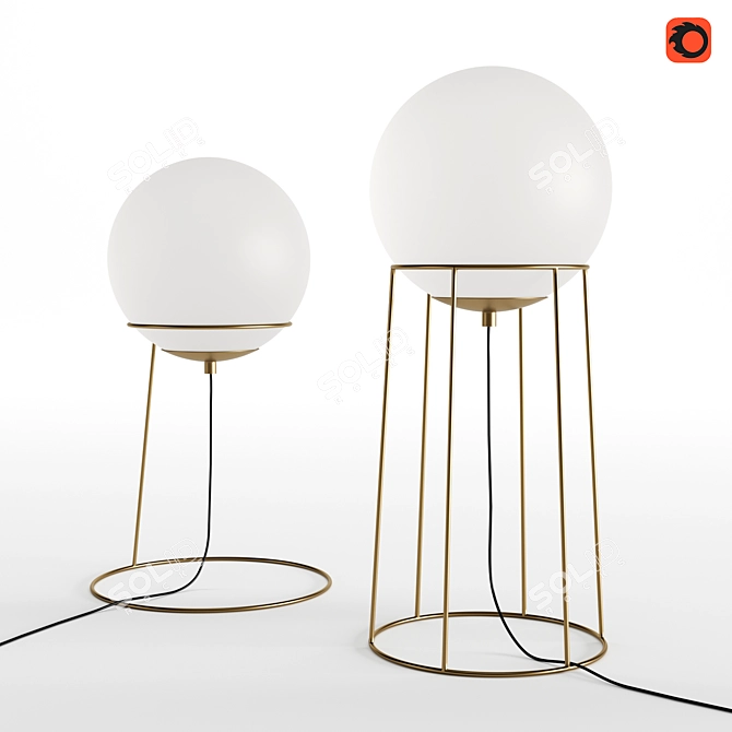 Sleek Modern Floor Lamp 3D model image 1