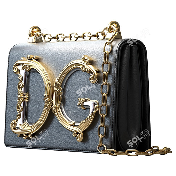 D&G Girls Mini Bag: Red + Black 3D model image 2