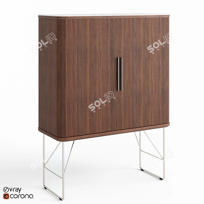 Elegant Naver Collection Bar Cabinet 3D model image 1