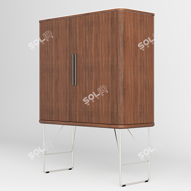 Elegant Naver Collection Bar Cabinet 3D model image 2