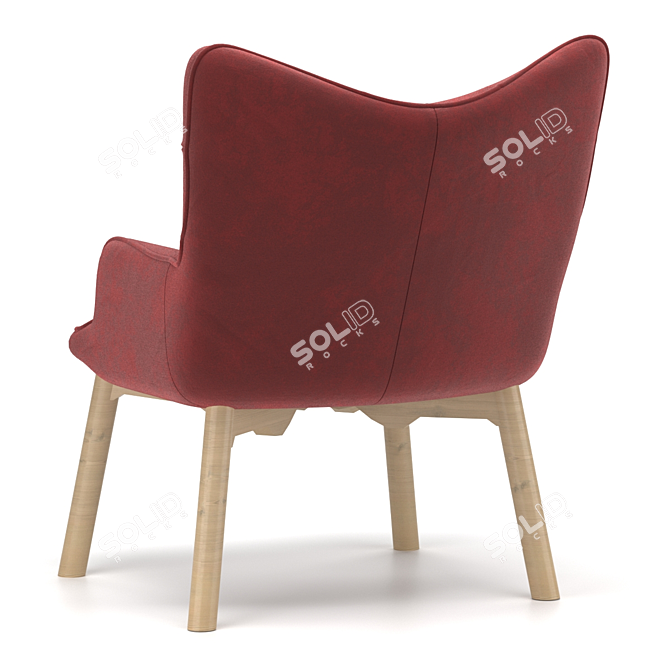 Sleek Horten Chair 3D model image 2