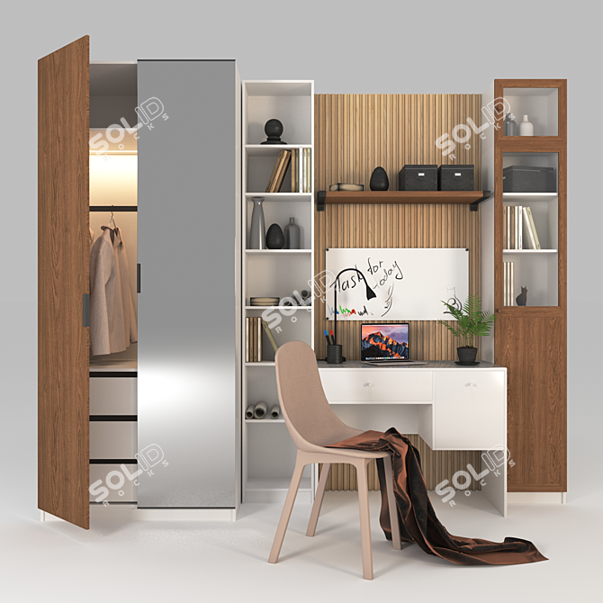 IKEA Furniture Composition with Lighting & Decor 3D model image 1