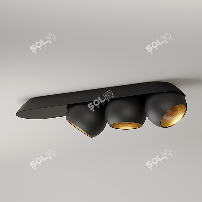 Sleek and Stylish Marbul Pendant 3D model image 1