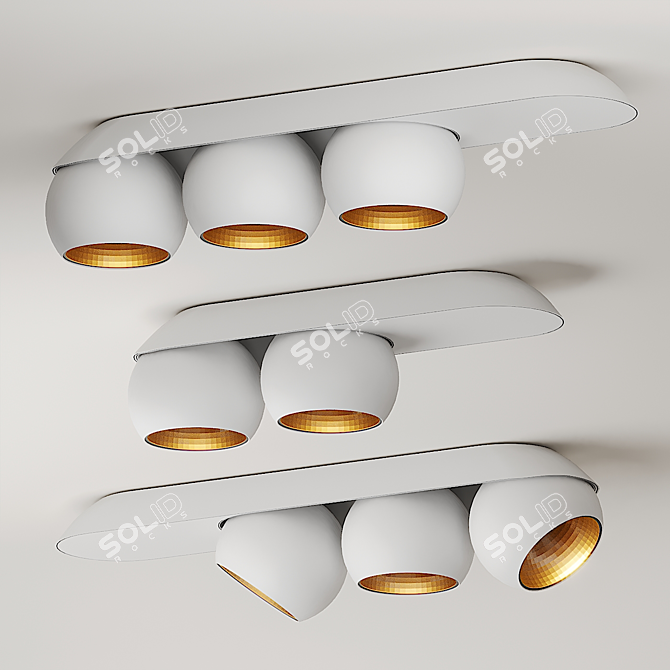 Sleek and Stylish Marbul Pendant 3D model image 2