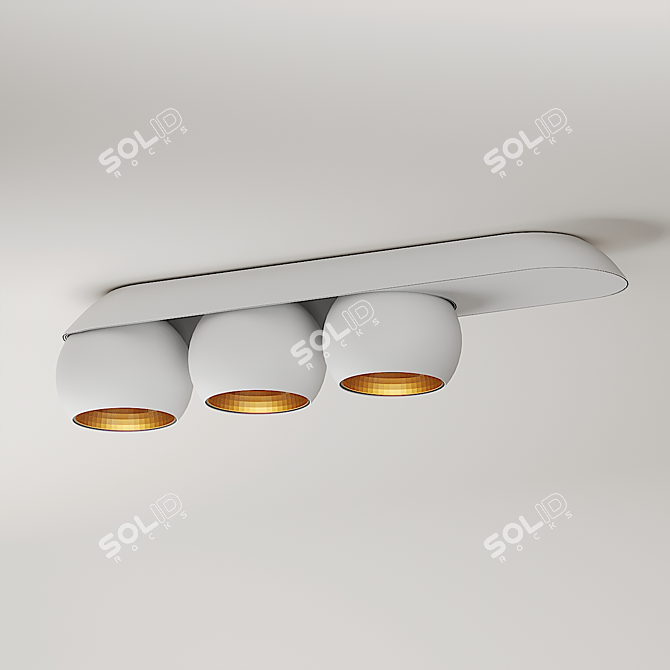 Sleek and Stylish Marbul Pendant 3D model image 3