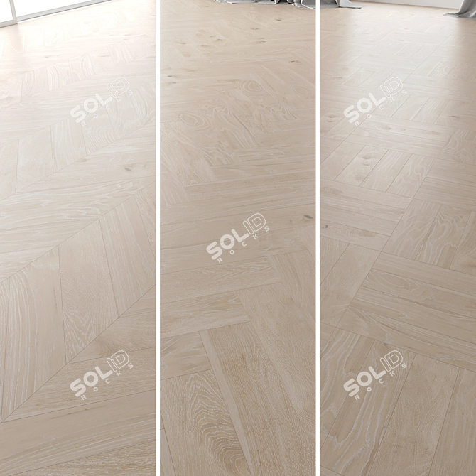 Arctic Oak Parquet Set - 4 Piece 3D model image 1