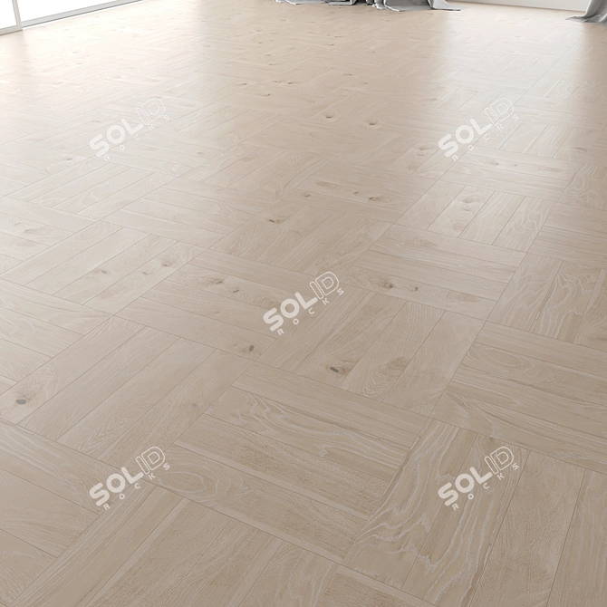 Arctic Oak Parquet Set - 4 Piece 3D model image 2