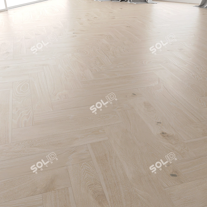 Arctic Oak Parquet Set - 4 Piece 3D model image 4