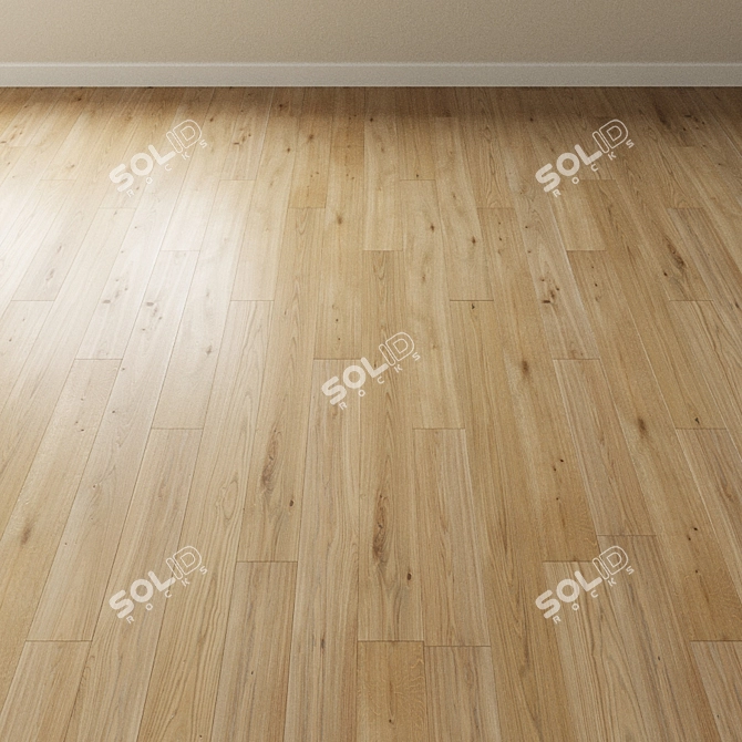 French Oak Artistry: Batist Chevron Parquet 3D model image 2