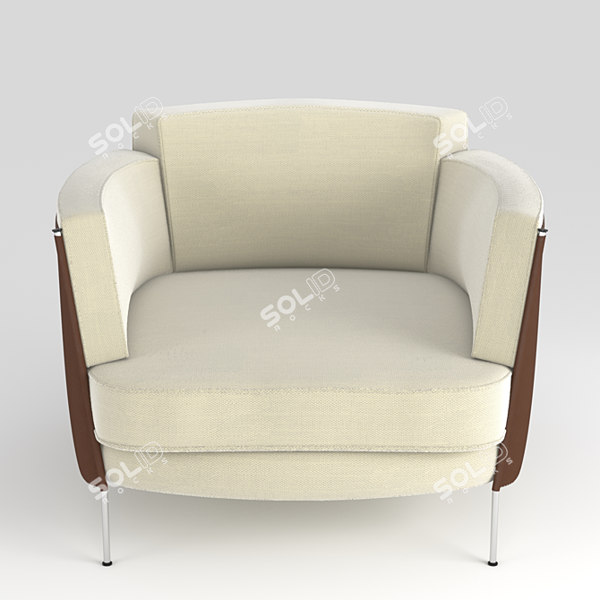 Elegant 80x80x70cm Table 3D model image 2