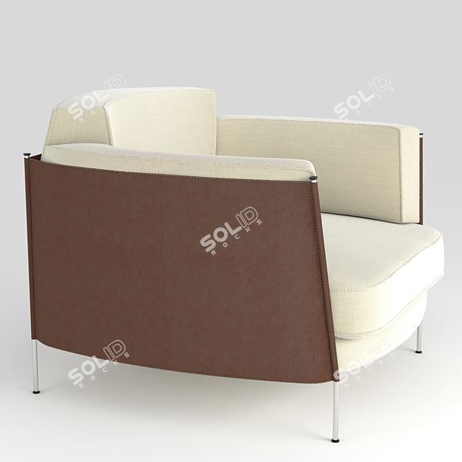 Elegant 80x80x70cm Table 3D model image 3