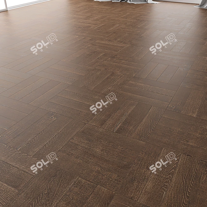 Title: Wildwood Oak Parquet Set | High-Quality 3D Model 3D model image 2