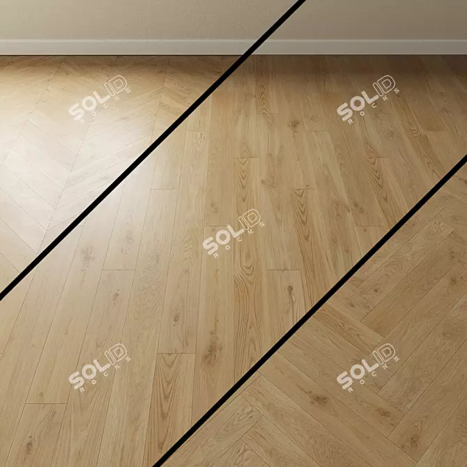 Title: Coswick Pastel Oak Parquet: Timeless Elegance 3D model image 1