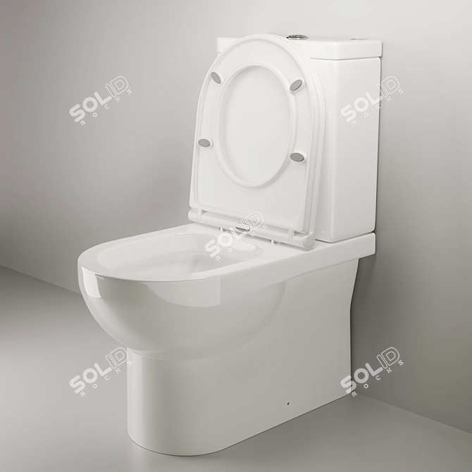 Cult_CN1201C Floor-Mounted Toilet 3D model image 4