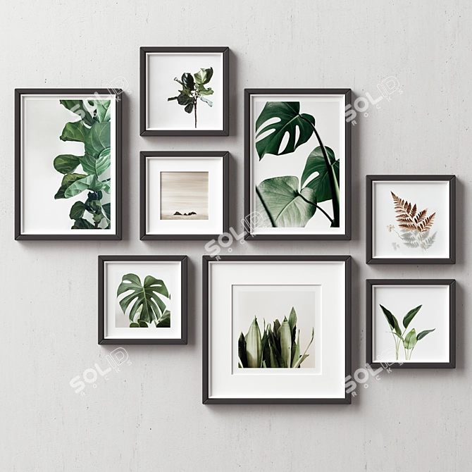 Multi-Color Frame Set -140: Versatile Frames for All Your Pictures! 3D model image 4