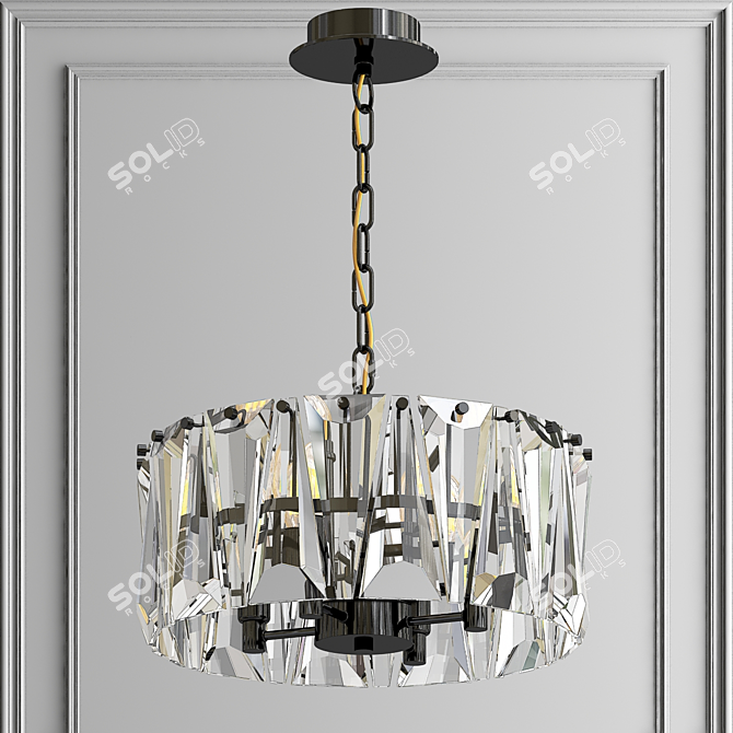 Ruby Crystal Gold Chandelier - Elegant Lighting 3D model image 3