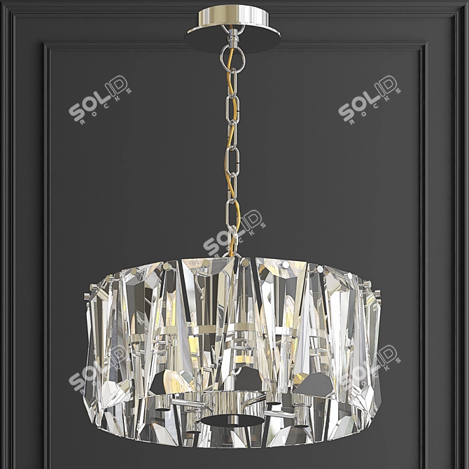 Ruby Crystal Gold Chandelier - Elegant Lighting 3D model image 4