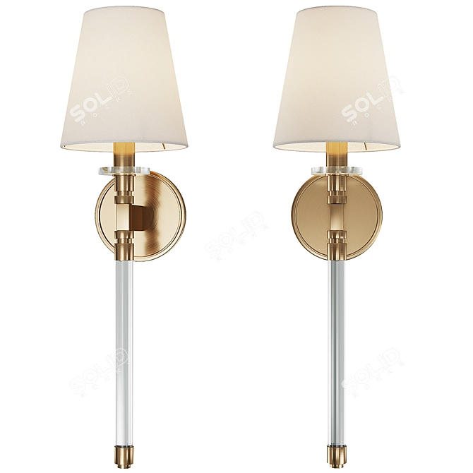 Hudson Valley Blixen Sconce: Classic Elegance 3D model image 1