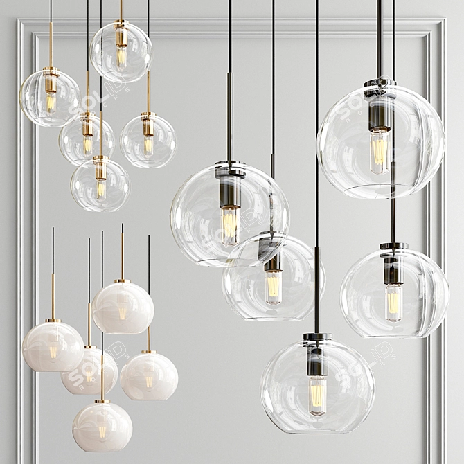 Arren 5-Light Pendant Collection 3D model image 1