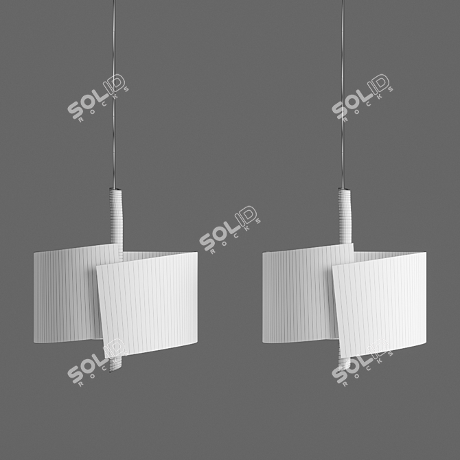 Stolico Lamp Set - Black & White - 40cm Height 3D model image 4