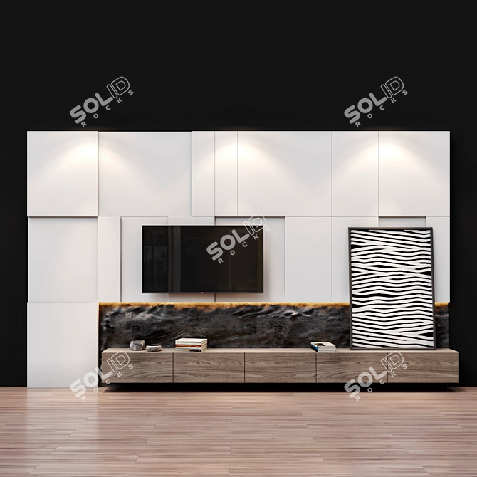 Sleek Zone 45 TV 3D model image 1