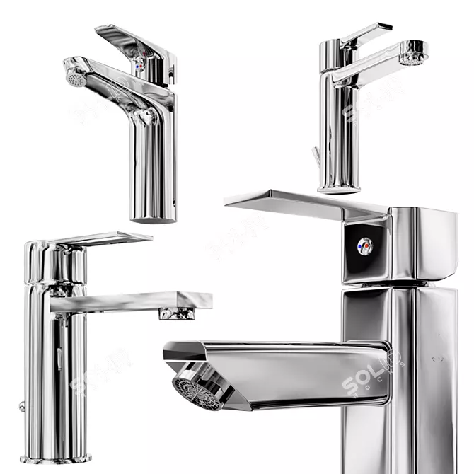 Modern Chrome Sink Mixer
Elegant Basin Faucet
Stylish Duravit Faucet
Sleek Bathroom Mixer 3D model image 1