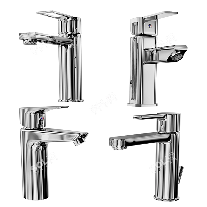 Modern Chrome Sink Mixer
Elegant Basin Faucet
Stylish Duravit Faucet
Sleek Bathroom Mixer 3D model image 2