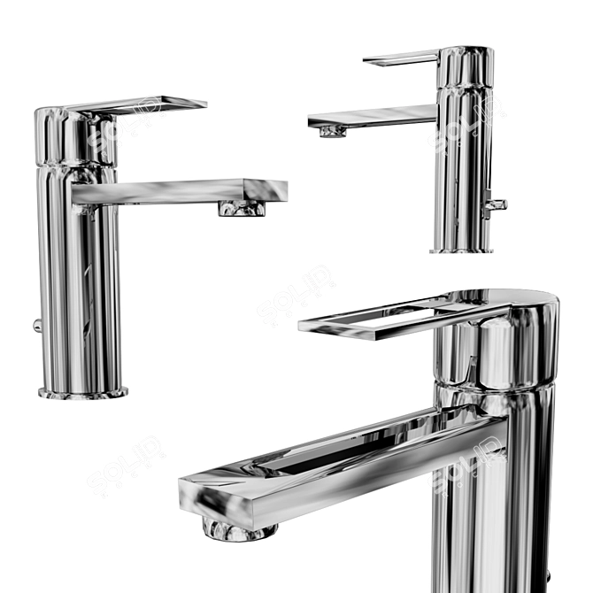 Modern Chrome Sink Mixer
Elegant Basin Faucet
Stylish Duravit Faucet
Sleek Bathroom Mixer 3D model image 3