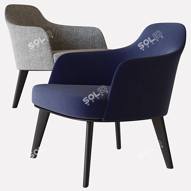 Poliform Jane Armchair: Elegant Design for Ultimate Comfort 3D model image 2