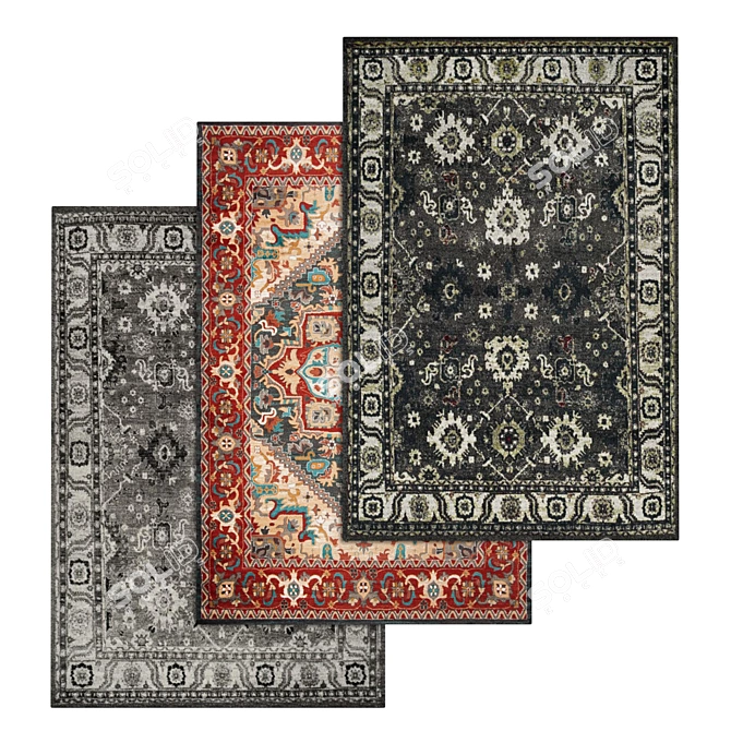 Versatile Set of High-Quality Carpets 3D model image 1