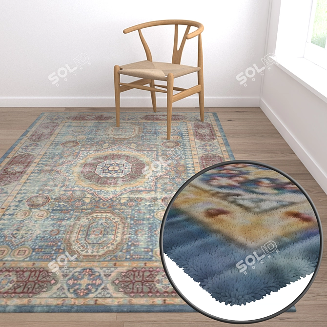 Luxury Carpet Set: Variety of High-Quality Textures 3D model image 5