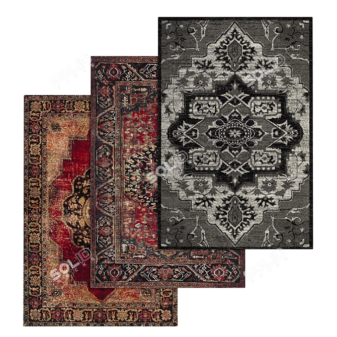 Luxury Carpet Set: High-Quality Textures for Stunning Renders 3D model image 1