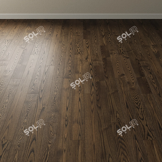 MOKKA Ash Chevron Parquet Flooring 3D model image 2