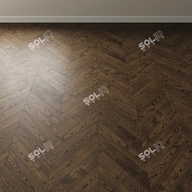 MOKKA Ash Chevron Parquet Flooring 3D model image 3