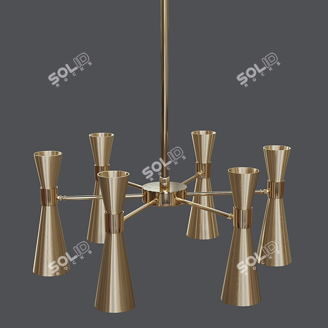 Hourglass Pendant Light Fixture 3D model image 1