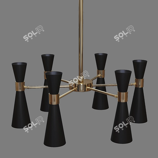 Hourglass Pendant Light Fixture 3D model image 2