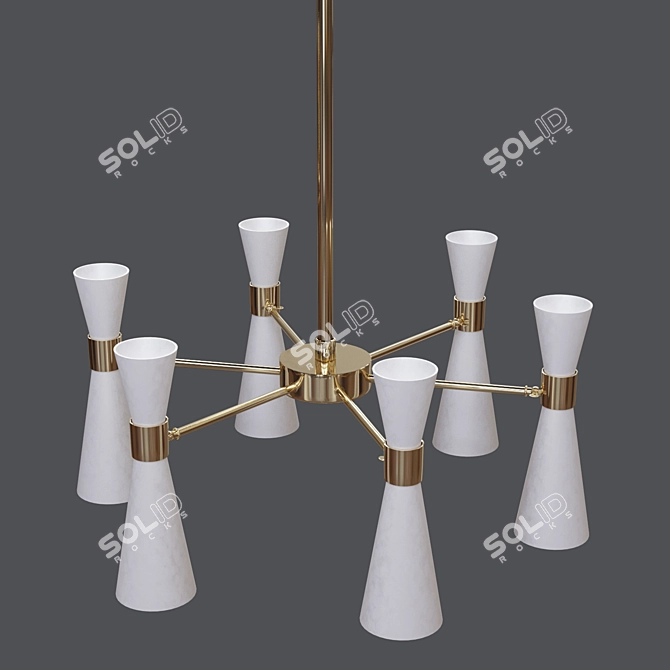 Hourglass Pendant Light Fixture 3D model image 3