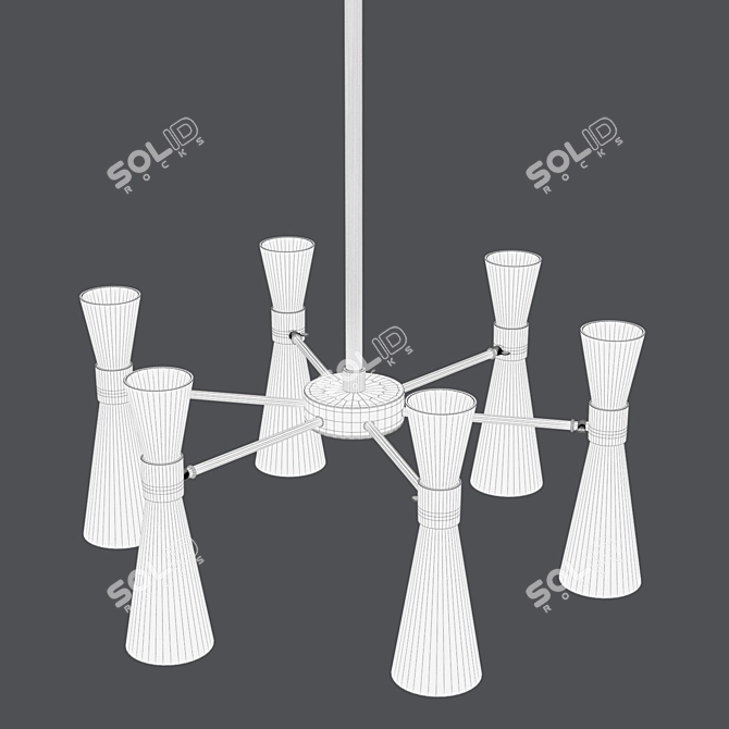 Hourglass Pendant Light Fixture 3D model image 4