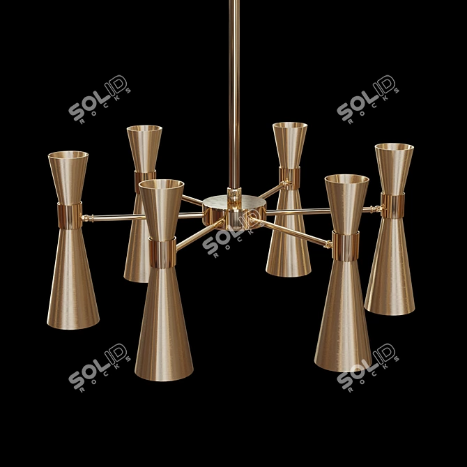 Hourglass Pendant Light Fixture 3D model image 5