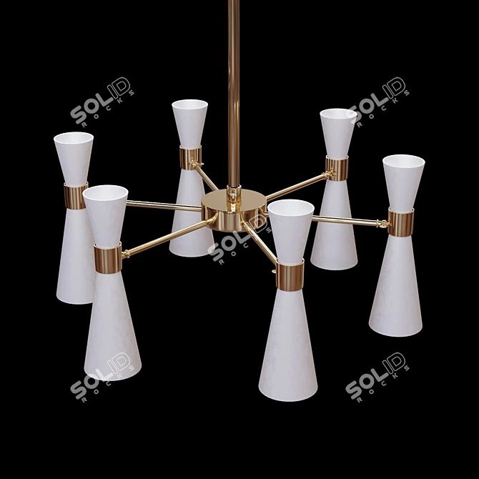 Hourglass Pendant Light Fixture 3D model image 6