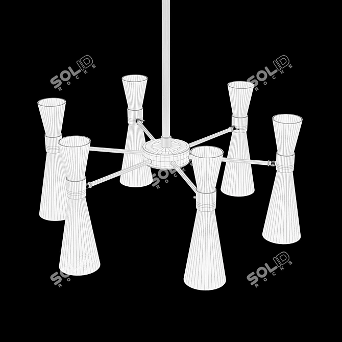 Hourglass Pendant Light Fixture 3D model image 8