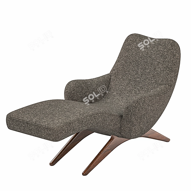 Sleek Contemporary Contour Chaise 3D model image 1