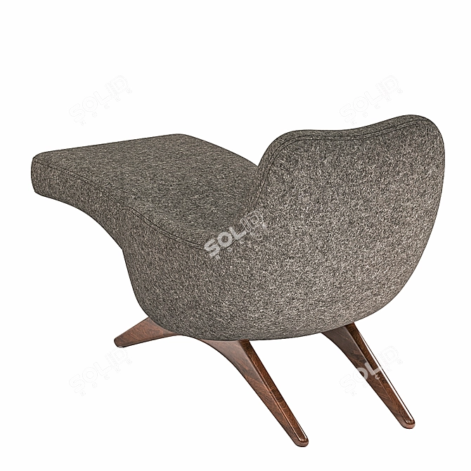 Sleek Contemporary Contour Chaise 3D model image 3