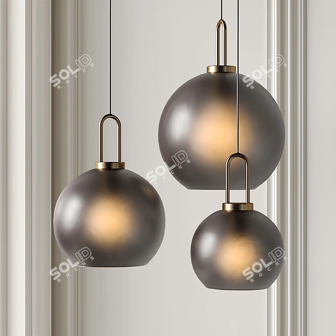 Modern Gauss Black Lamp - Stylish Lighting Solution 3D model image 3